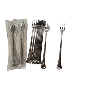 SEAFOOD COCKTAIL FORKS ONEIDA Distinction Deluxe HH Stainless SPRING GLEN x 12